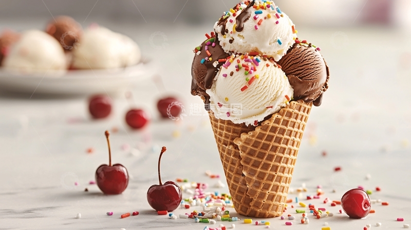 高清大图下载【趣麦麦图】冰淇淋蛋筒高清图片