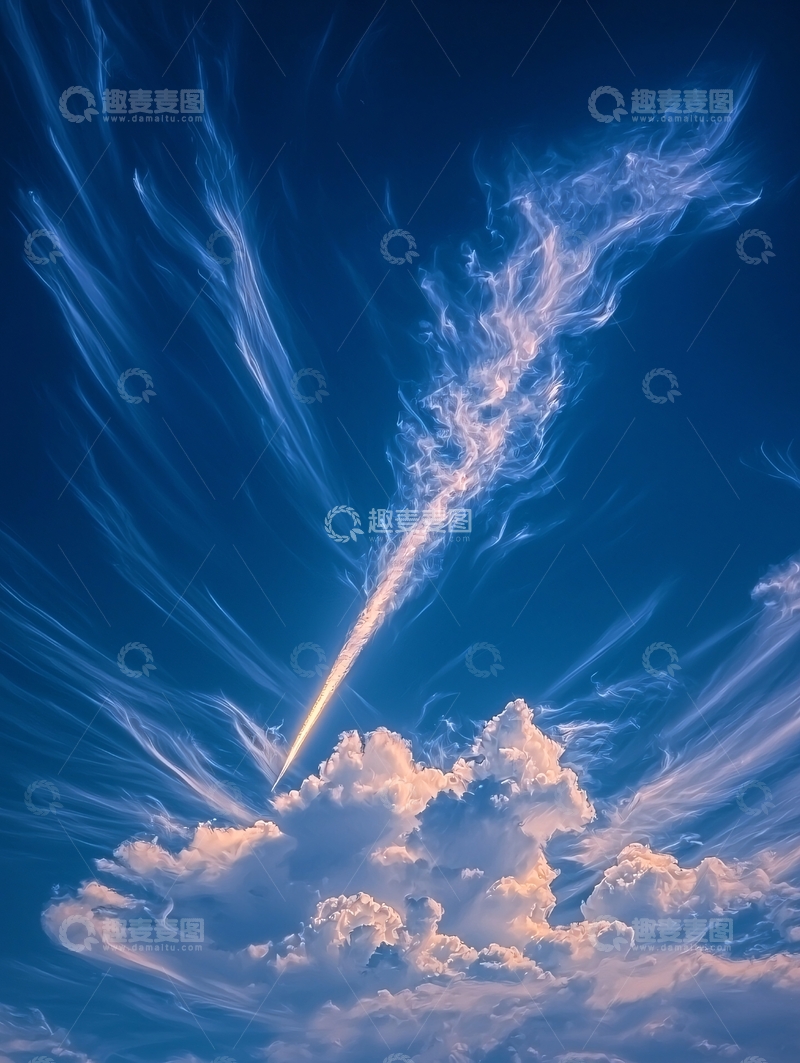 高清大图下载【趣麦麦图】天空云彩光芒