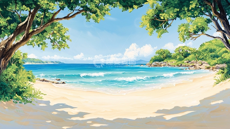 高清大图下载【趣麦麦图】热带海滩风景如画