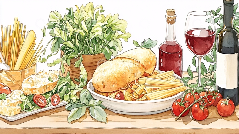 高清大图下载【趣麦麦图】美食静物水彩画