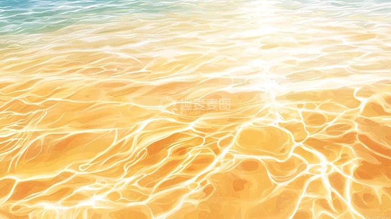 高清大图下载【趣麦麦图】金色沙滩上的光影效果