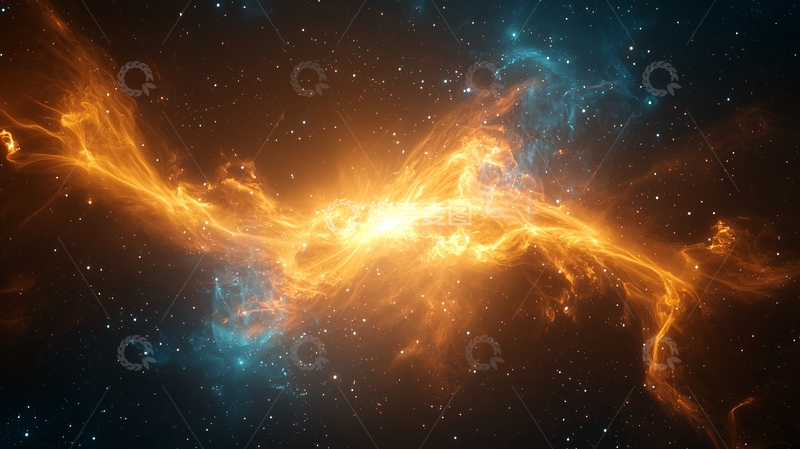 高清大图下载【趣麦麦图】宇宙星云火焰碰撞