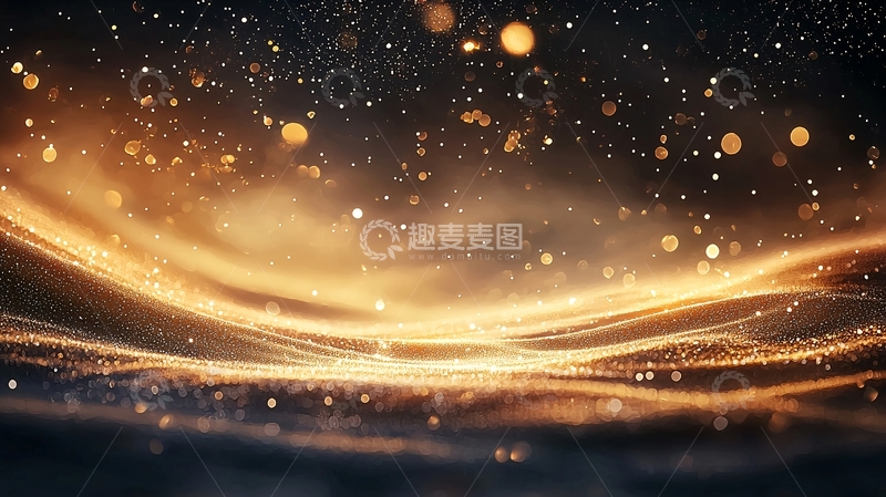 高清大图下载【趣麦麦图】金色光晕流动背景素材