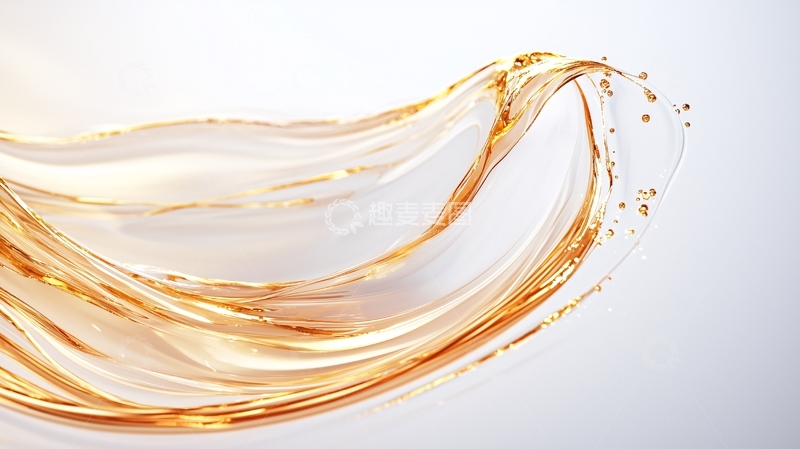 高清大图下载【趣麦麦图】金色液体流动动态效果