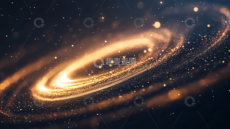 高清大图下载【趣麦麦图】金色光晕粒子背景