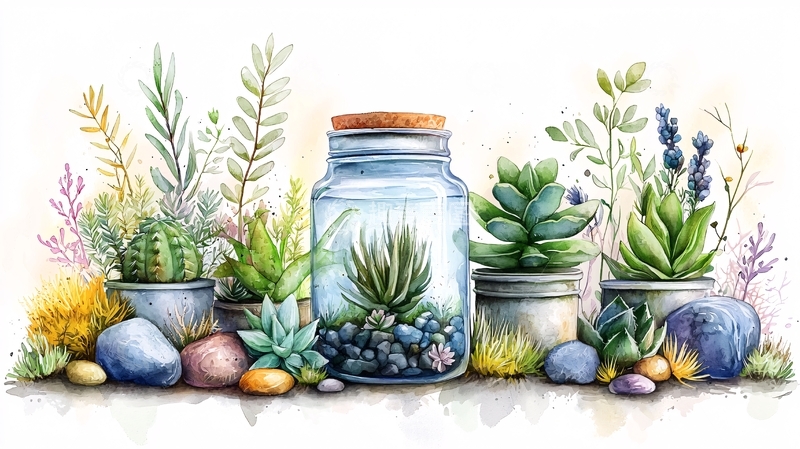 高清大图下载【趣麦麦图】小清新盆栽植物组合