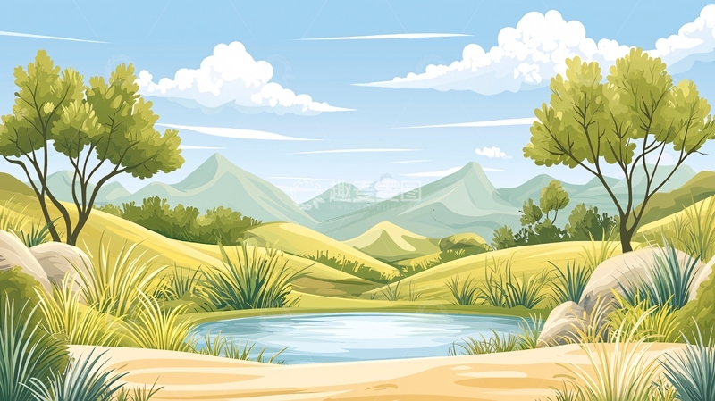 高清大图下载【趣麦麦图】宁静的乡村风景图