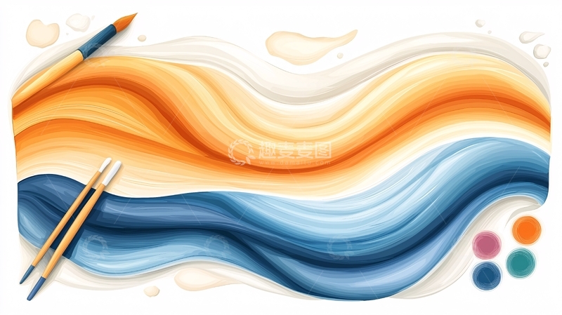 高清大图下载【趣麦麦图】抽象水彩背景