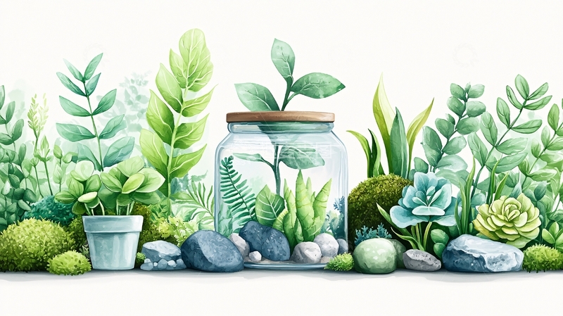 高清大图下载【趣麦麦图】植物生态瓶微距特写