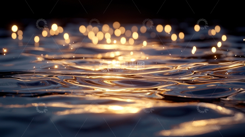 高清大图下载【趣麦麦图】波光粼粼的水面光影效果