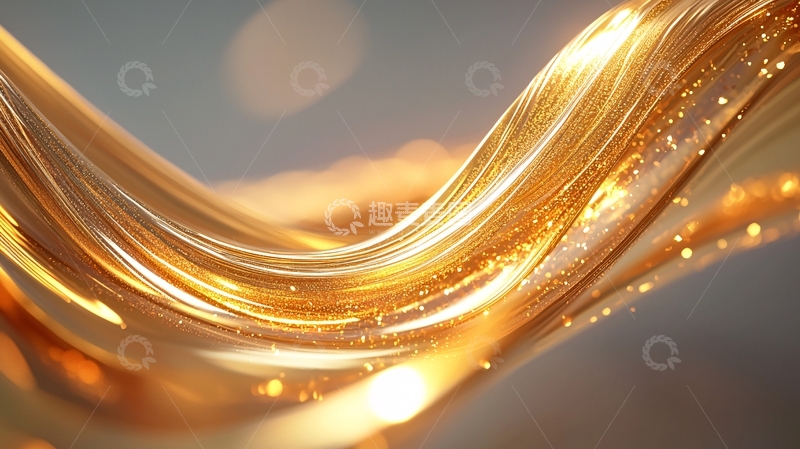 高清大图下载【趣麦麦图】金色流光动态背景素材