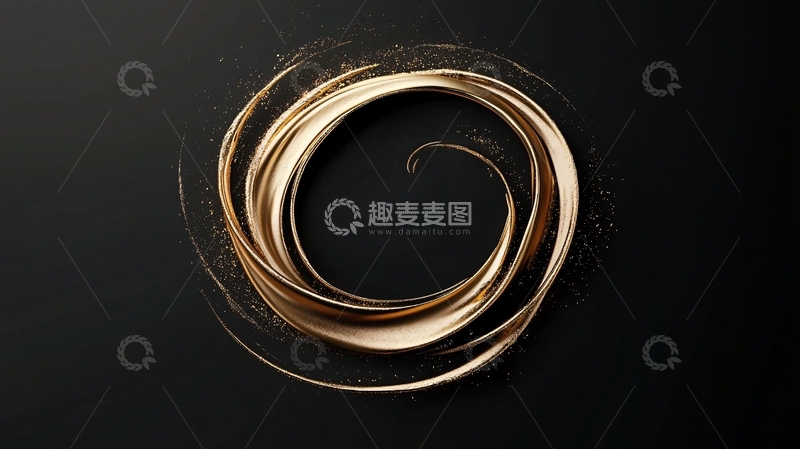 高清大图下载【趣麦麦图】金色螺旋线条艺术设计