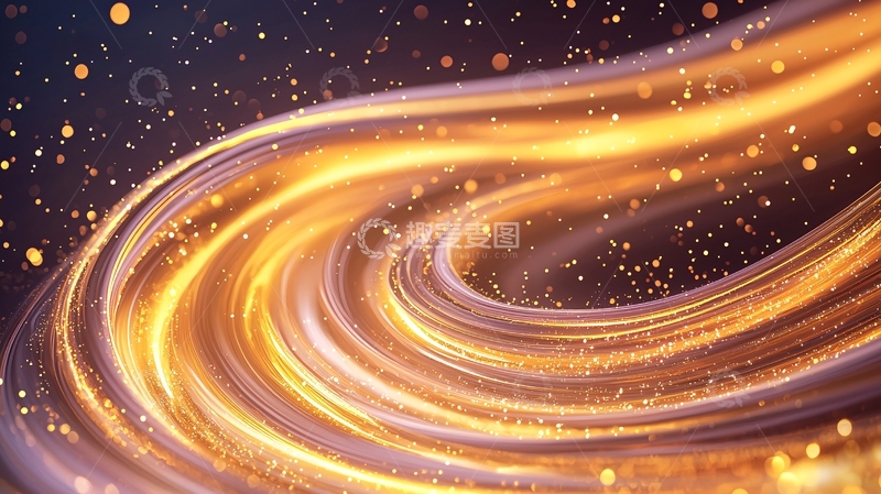 高清大图下载【趣麦麦图】金色光晕旋转动态背景