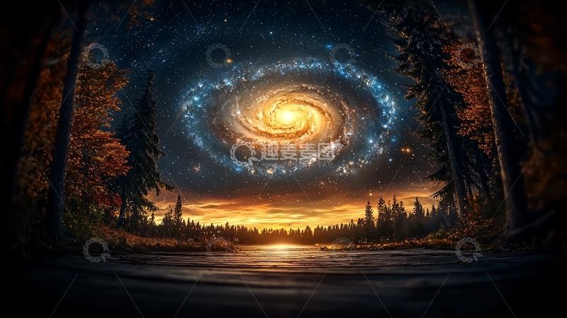 高清大图下载【趣麦麦图】璀璨星河倒映在湖面