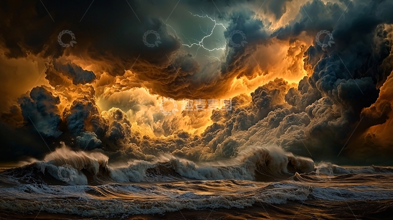 高清大图下载【趣麦麦图】风暴来临前的天空