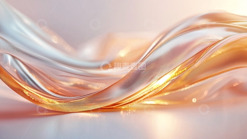 高清大图下载【趣麦麦图】金色波浪抽象背景