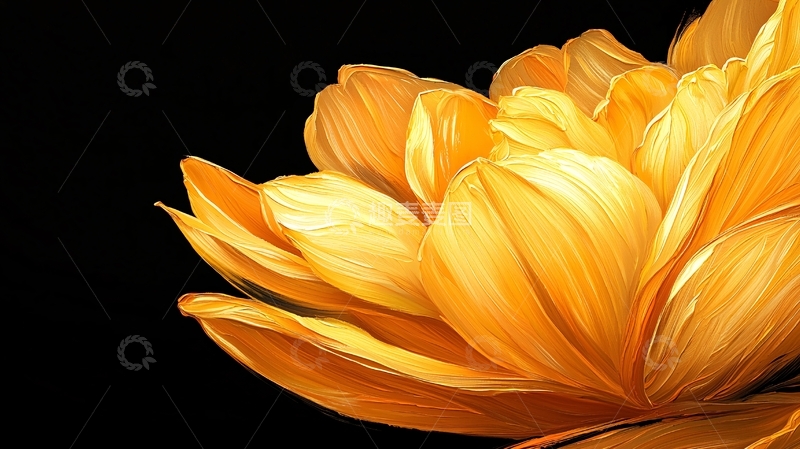 高清大图下载【趣麦麦图】金黄色花朵特写背景素材