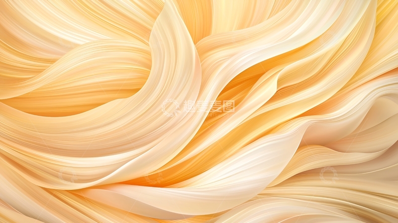 高清大图下载【趣麦麦图】抽象橙色渐变流动线条背景