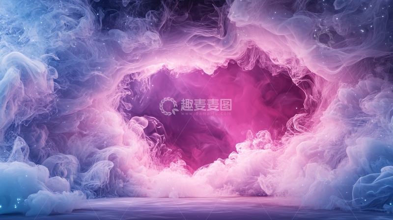 高清大图下载【趣麦麦图】神秘紫色烟雾漩涡