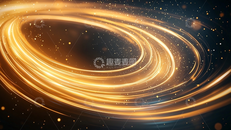 高清大图下载【趣麦麦图】金色螺旋光效背景