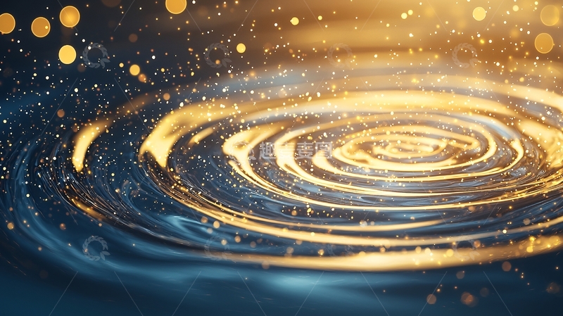 高清大图下载【趣麦麦图】金色涟漪水波动态效果