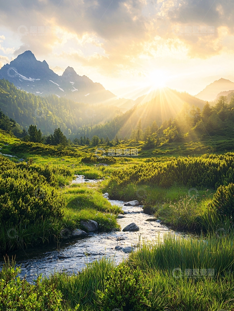 高清大图下载【趣麦麦图】山间溪流高清图片