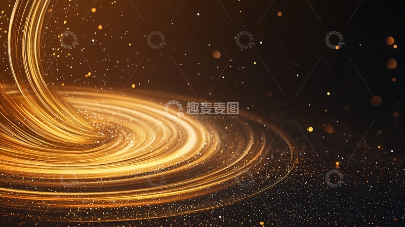 高清大图下载【趣麦麦图】金色光晕旋转背景