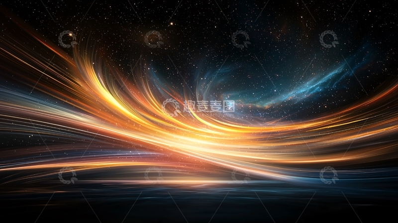 高清大图下载【趣麦麦图】金色能量在宇宙中流动