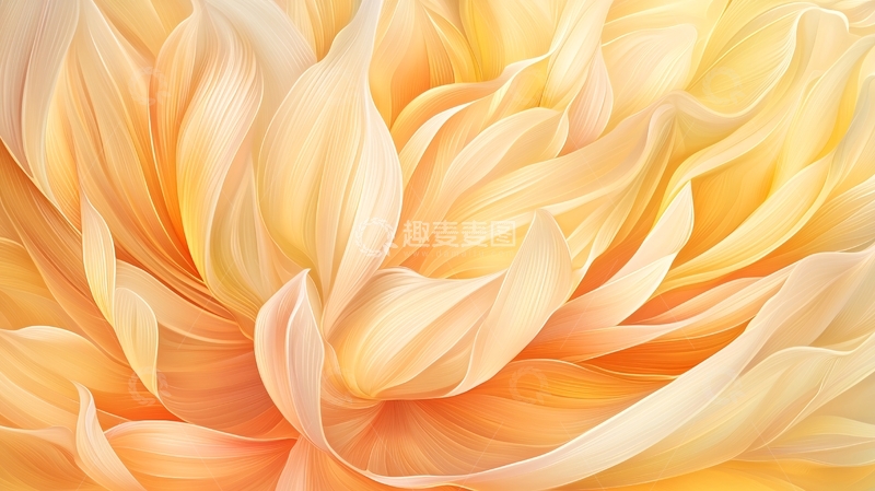 高清大图下载【趣麦麦图】橙色渐变抽象花卉背景