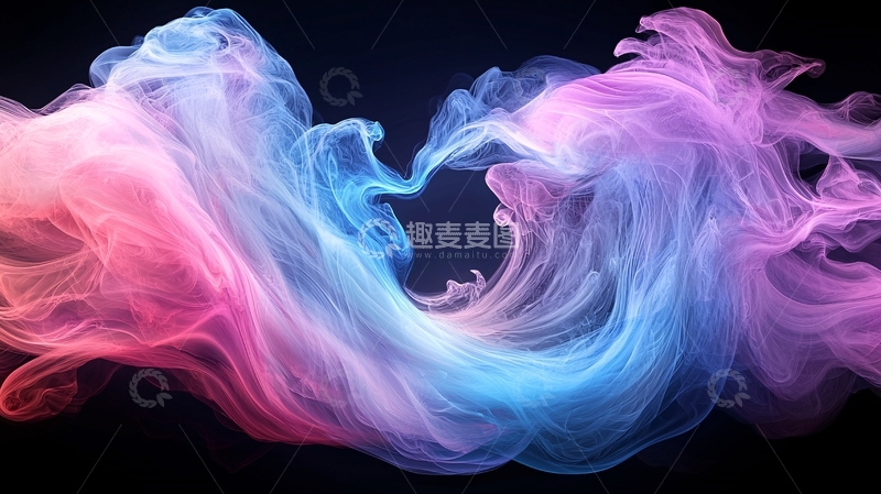 高清大图下载【趣麦麦图】彩色烟雾漩涡