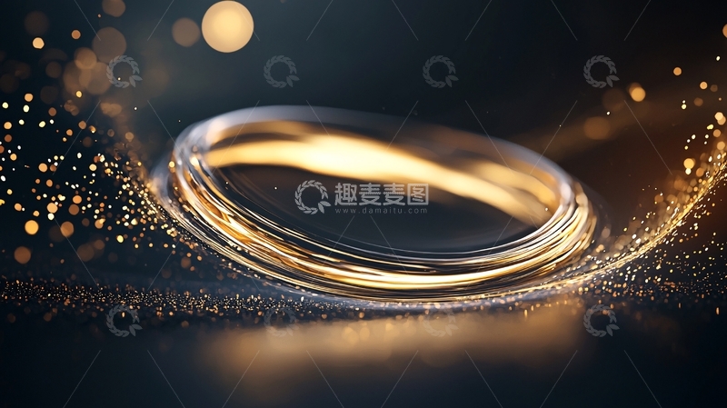 金色光圈环绕的戒指