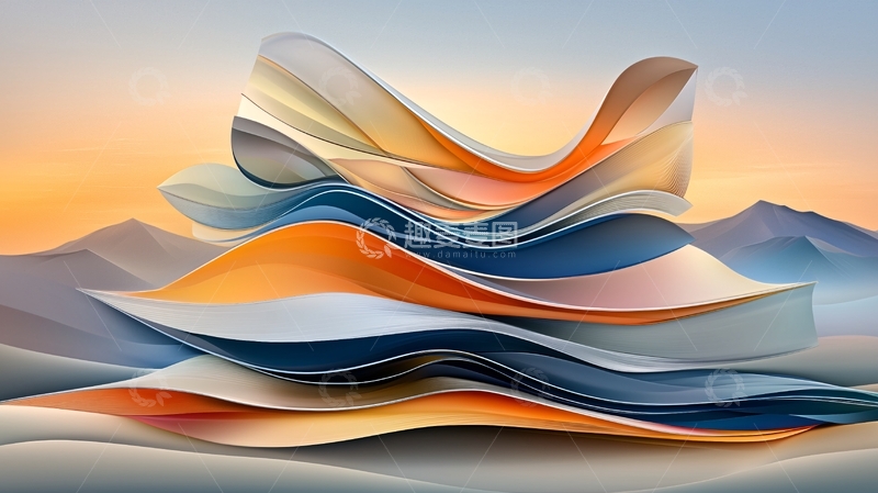 高清大图下载【趣麦麦图】抽象水波纹高清图片