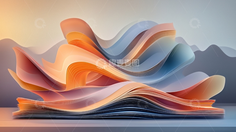 高清大图下载【趣麦麦图】抽象艺术波浪曲线