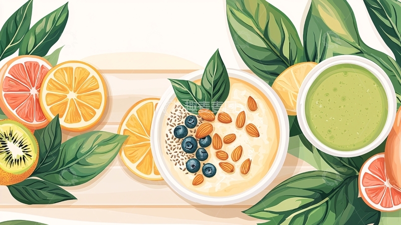 高清大图下载【趣麦麦图】健康早餐静物