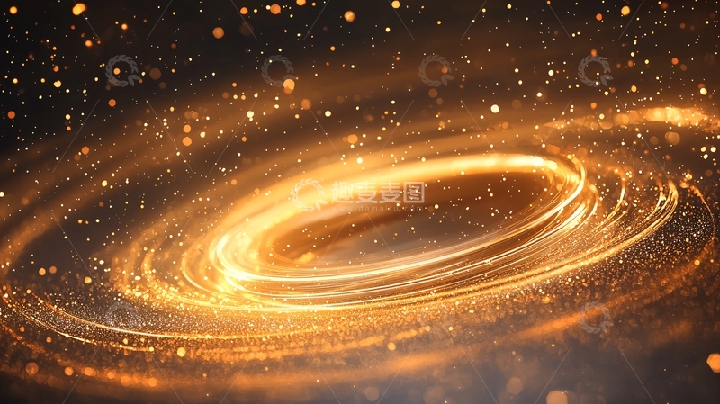 高清大图下载【趣麦麦图】金色光晕旋转背景