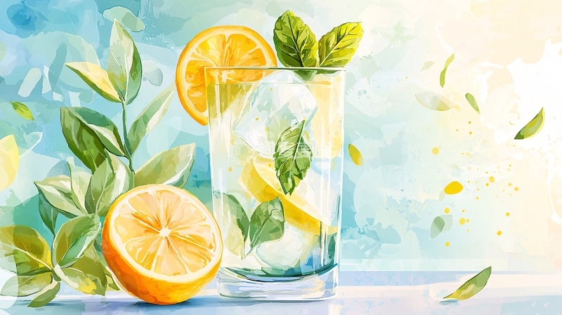 高清大图下载【趣麦麦图】清爽夏日柠檬饮品