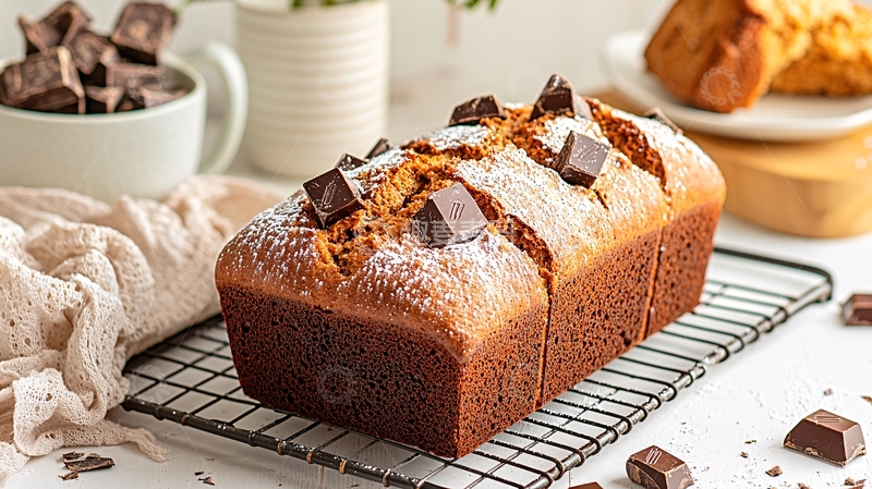 高清大图下载【趣麦麦图】长方形巧克力面包