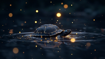 夜色中的乌龟