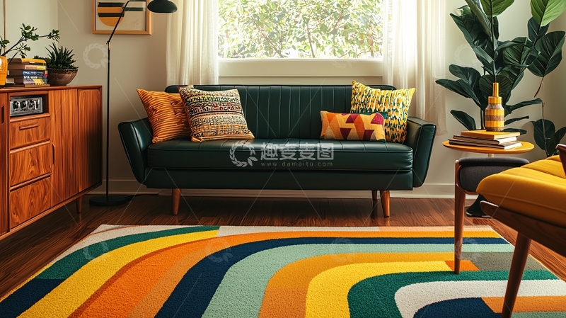 高清大图下载【趣麦麦图】明亮色彩的客厅