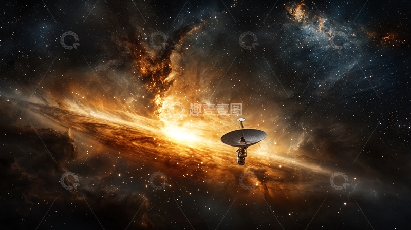 高清大图下载【趣麦麦图】宇宙星云中的天线
