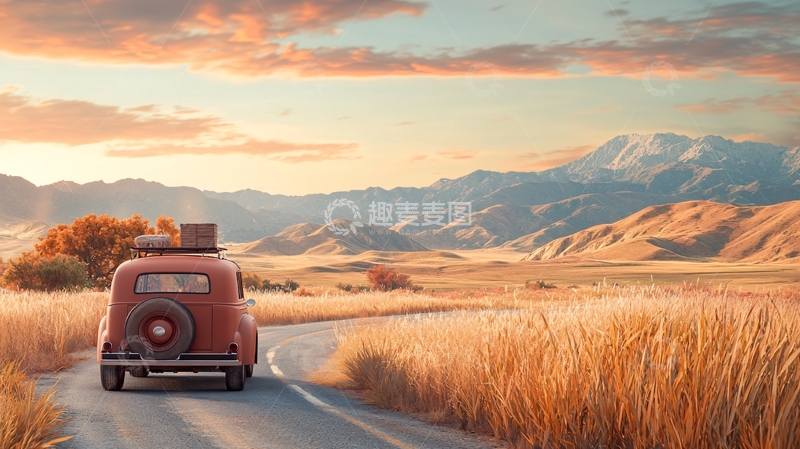 高清大图下载【趣麦麦图】秋日公路旅行