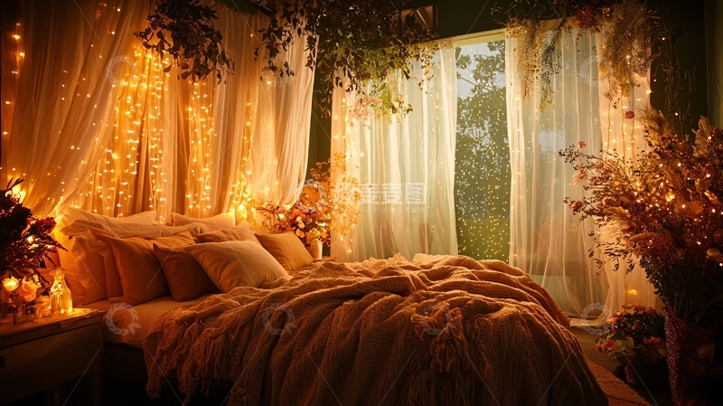 高清大图下载【趣麦麦图】温馨浪漫的卧室