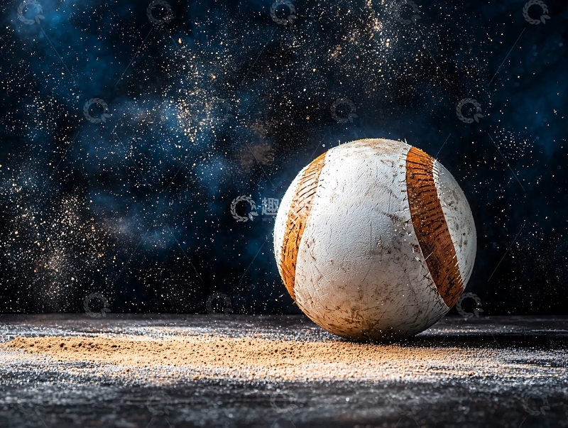 高清大图下载【趣麦麦图】磨损的棒球特写