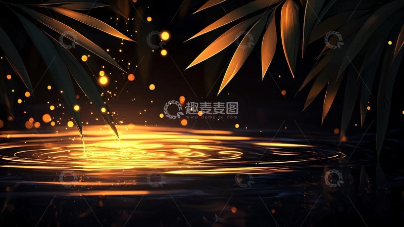 高清大图下载【趣麦麦图】夜色下的水滴与光影