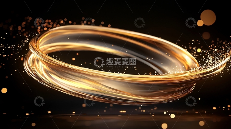 高清大图下载【趣麦麦图】金色光圈动态效果背景