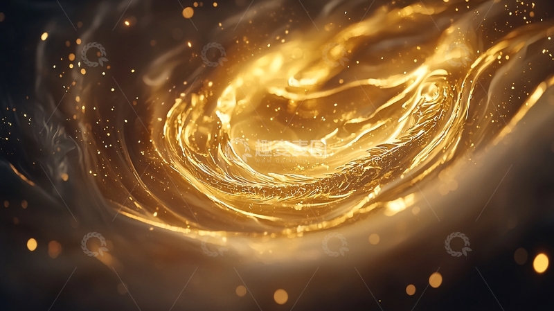 高清大图下载【趣麦麦图】金色漩涡背景素材
