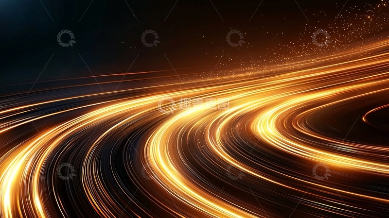 高清大图下载【趣麦麦图】光速流动的曲线背景