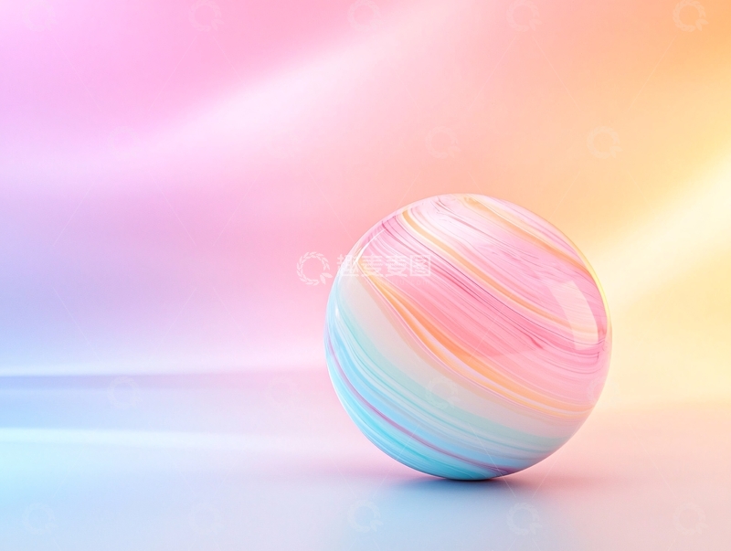 高清大图下载【趣麦麦图】彩色水彩纹理球体