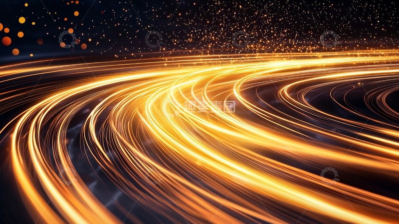 高清大图下载【趣麦麦图】光速流动的曲线背景