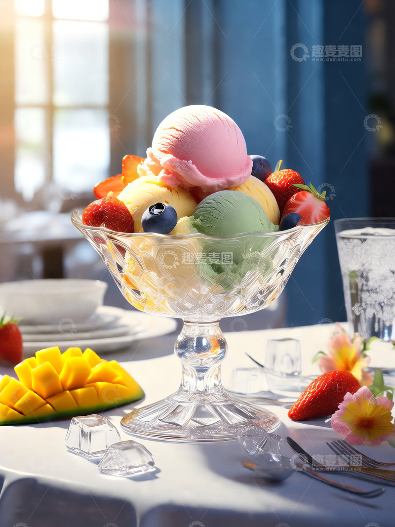 高清大图下载【趣麦麦图】夏日冰爽冰激凌冷饮摄影素材2